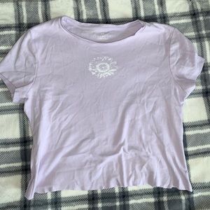 Cropped sunflower tee shirt (not very cropped)